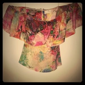 Garden Print Off-Shoulder